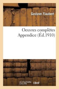 portada Oeuvres Complètes Appendice (in French)