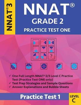 portada Nnat Grade 2 - Nnat3 - Level C: Nnat Practice Test 1: Nnat 3 Grade 2 Level C Test Prep Book for the Naglieri Nonverbal Ability Test (in English)