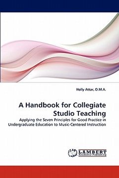 portada a handbook for collegiate studio teaching (in English)