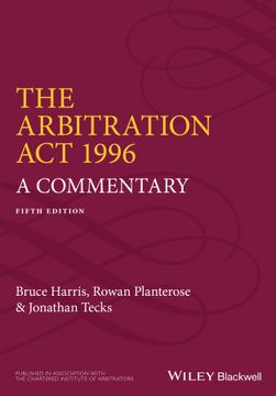 portada The Arbitration Act 1996: A Commentary, 5Th Edition