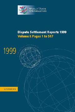 portada dispute settlement reports 1999: volume 1, pages 1-517 (in English)