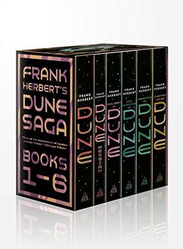 portada Frank Herbert's Dune Saga 6-Book Boxed Set: Dune, Dune Messiah, Children of Dune, god Emperor of Dune, Heretics of Dune, and Chapterhouse: Dune (en Inglés)