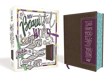portada Niv, Beautiful Word Coloring Bible and 8-Pencil Gift Set, Leathersoft, Brown: Hundreds of Verses to Color 