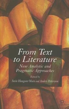 portada From Text to Literature: New Analytic and Pragmatic Approaches (en Inglés)