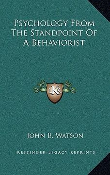 portada psychology from the standpoint of a behaviorist (en Inglés)