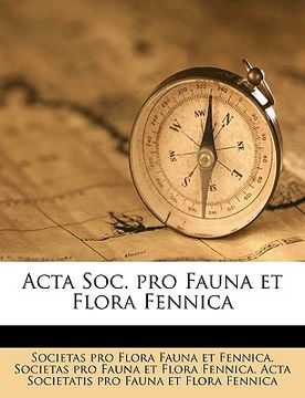 portada acta soc. pro fauna et flora fennica volume 19 (in English)