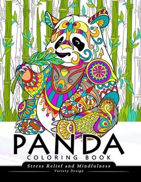 portada Panda Coloring Book: Stress-relief Coloring Book For Grown-ups, Adults (Animal Coloring Book)