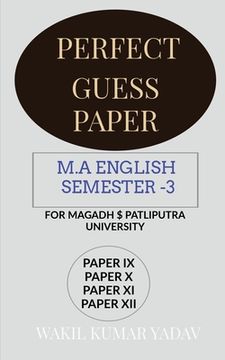 portada Perfect Guess Paper M.a English Semester -3 (en Inglés)