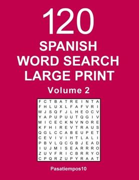 portada Spanish Word Search Large Print: 120 Puzzles - Volume 2