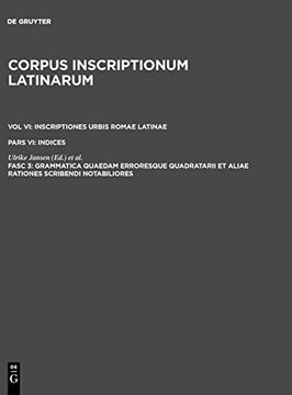 portada Indices: Inscriptiones Vrbis Romae Latinae; Corpus Inscriptionum Latinarum (en Latin)