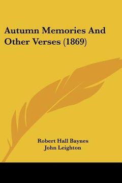 portada autumn memories and other verses (1869) (in English)