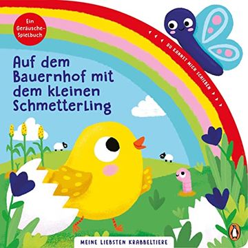 portada Meine Liebsten Krabbeltiere - auf dem Bauernhof mit dem Kleinen Schmetterling: Pappbilderbuch mit Schiebeelement und Geräusch für Kinder ab 18 Monaten (en Alemán)