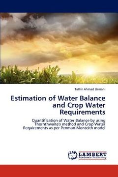 portada estimation of water balance and crop water requirements (en Inglés)