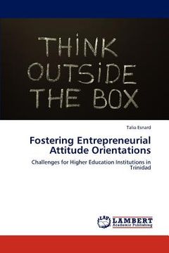 portada fostering entrepreneurial attitude orientations (en Inglés)