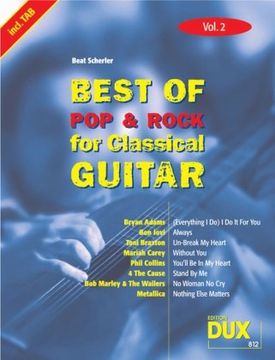 portada Best Of Pop & Rock for Classical Guitar 2: Die umfassende Sammlung mit starken Interpreten