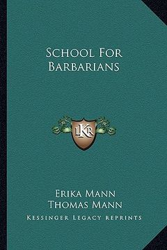 portada school for barbarians (in English)