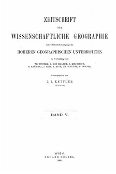 portada Zeitschrift fur wissenschaftliche Geographie - Band V. (German Edition)