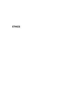 portada Ethics: A Review (en Inglés)