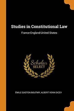portada Studies in Constitutional Law: France-England-United States 
