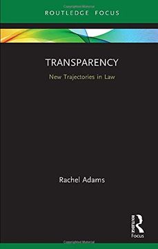 portada Transparency: New Trajectories in law (en Inglés)