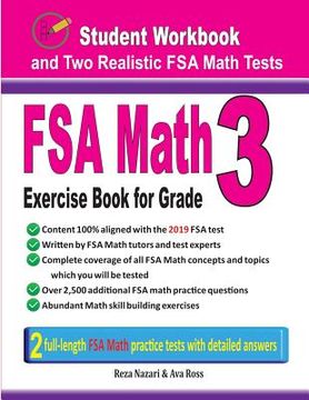 portada FSA Math Exercise Book for Grade 3: Student Workbook and Two Realistic FSA Math Tests (in English)