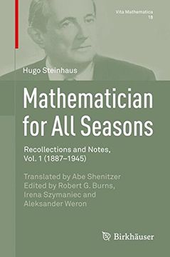 portada Mathematician for All Seasons: Recollections and Notes Vol. 1 (1887-1945) (Vita Mathematica) (in English)