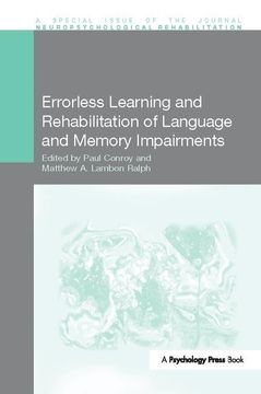 portada Errorless Learning and Rehabilitation of Language and Memory Impairments (en Inglés)