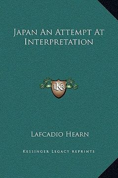 portada japan an attempt at interpretation (en Inglés)