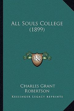 portada all souls college (1899) (en Inglés)