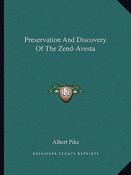 portada preservation and discovery of the zend-avesta (en Inglés)