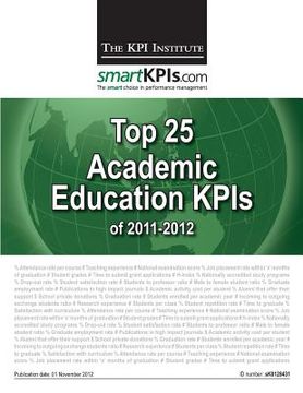 portada Top 25 Academic Education KPIs of 2011-2012 (en Inglés)