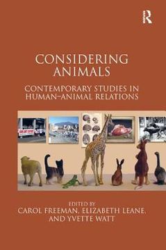 portada considering animals,contemporary studies in human-animal relations (en Inglés)