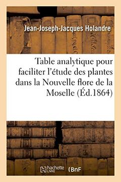 portada Table Analytique Pour Faciliter L'étude des Plantes (Sciences) (en Francés)