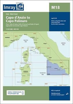 portada Imray Chart M18: Capo D'anzio to Capo Palinuro (Imray m Charts) (en Inglés)