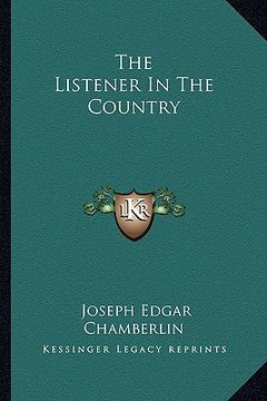 portada the listener in the country (en Inglés)