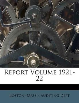 portada report volume 1921-22 (en Inglés)