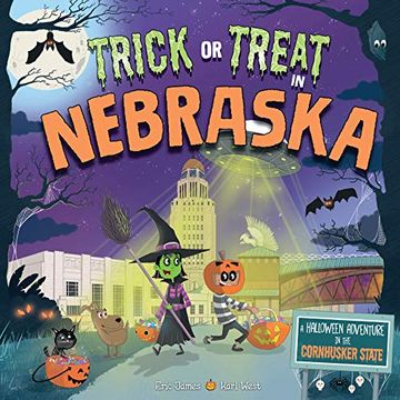 portada Trick or Treat in Nebraska: A Halloween Adventure in the Cornhusker State (en Inglés)