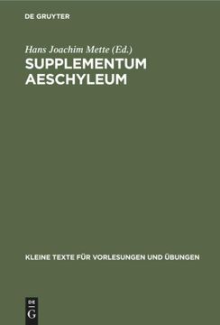 portada Supplementum Aeschyleum