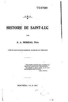 portada Histoire de Saint-Luc (en Francés)