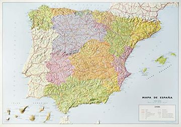 Libro Mapa en Relieve España Político: Escala 1: 2. 000. 000. De All 3D  Form S. L. - Buscalibre
