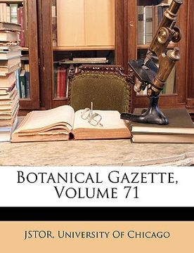 portada botanical gazette, volume 71