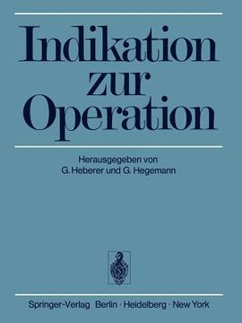 portada Indikation Zur Operation (en Alemán)