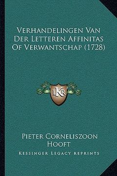 portada Verhandelingen Van Der Letteren Affinitas Of Verwantschap (1728)