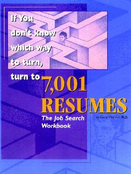 portada 7,001 resumes: the job search workbook (en Inglés)