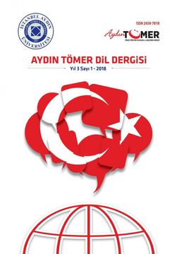 portada Istanbul Aydin Universitesi: Aydin Tomer dil Dergisi (Yıl 3 Sayı 1 -) (en turkish)
