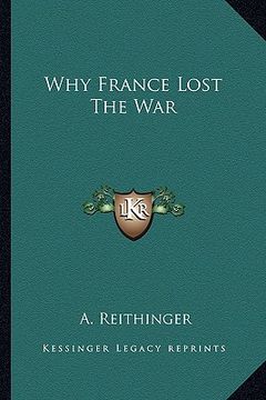 portada why france lost the war (en Inglés)