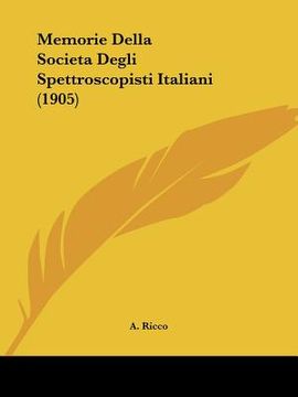 portada memorie della societadegli spettroscopisti italiani (1905)