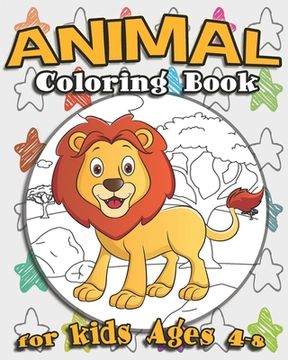 portada Animal Coloring Book For Kids Ages 4-8: Awesome Animal Coloring Book Featuring Sea Creatures, Cute Pets, Sea Creatures And More (en Inglés)