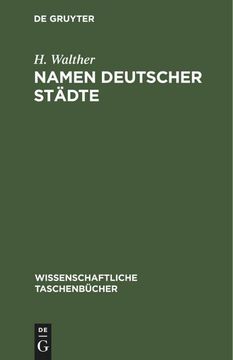 portada Namen Deutscher Städte (en Alemán)