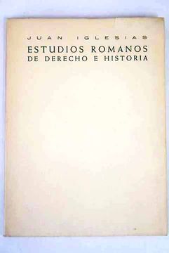 portada Estudios romanos de derecho e historia